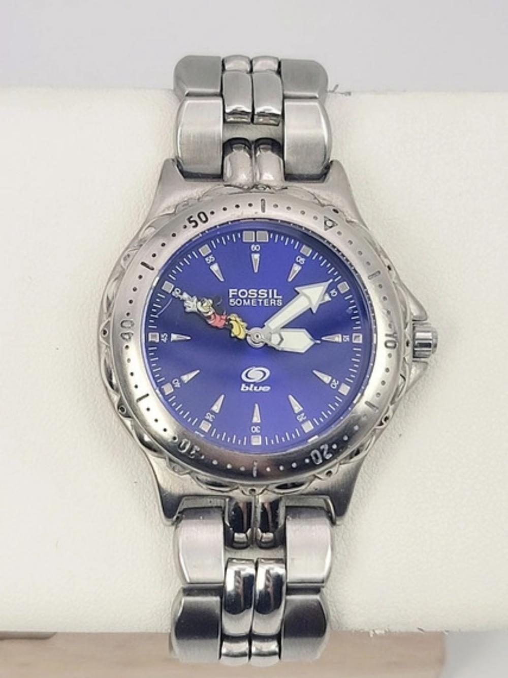 Vintage Fossil Blue Mickey Mouse Limited Edition LI-1646 Watch